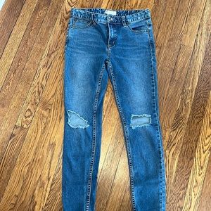 Free People Stretch Straight Jeans